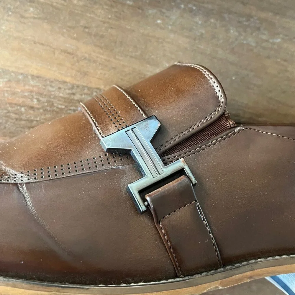 Amali Bankston-065‎ Men’s Brown Slip On Dress Shoes Flats Loafers 10.5